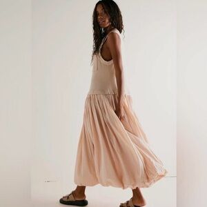 Free People Calla Lilly Midi Dress in Neutral Large